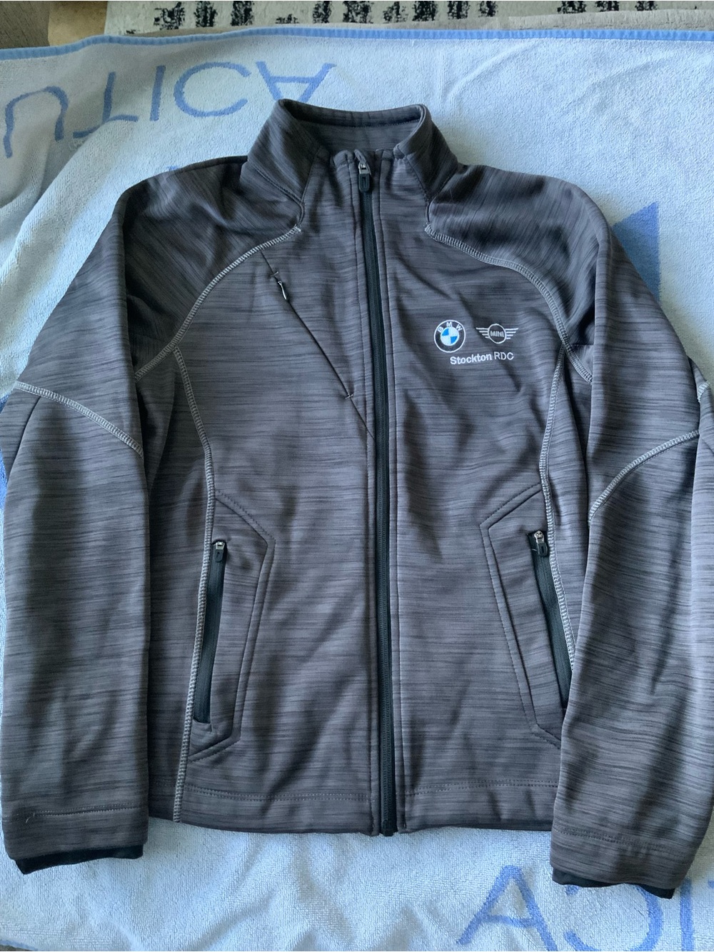 BMW Women's Utility Jacket Black & Gray Zip Front - Picture 2 of 2